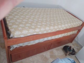 Cama nido 90cm madera con cama oculta