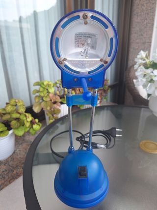 Flexo Aplique de Luz Azul y Plateado