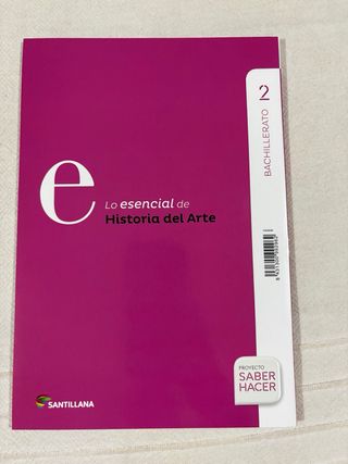 Libro Historia del Arte Bachillerato Santillana