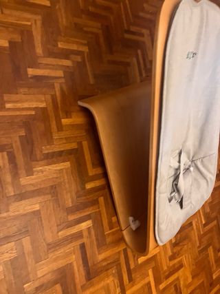 Hamaca bebé madera y tela gris