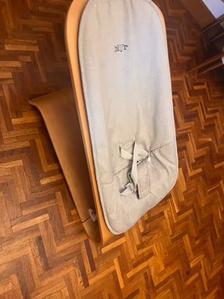 Hamaca bebé madera y tela gris