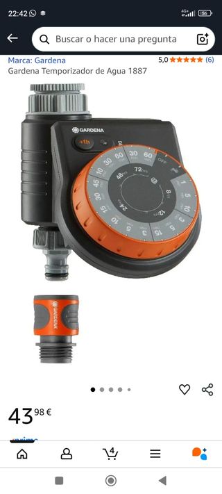 Temporizador Riego Gardena Automático más microtu