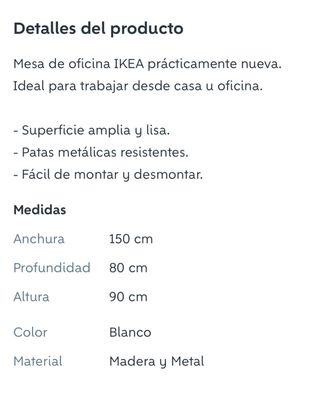 Escritorio ikea grande