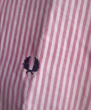 Camisa Fred Perry Rayas Rosas Talla M