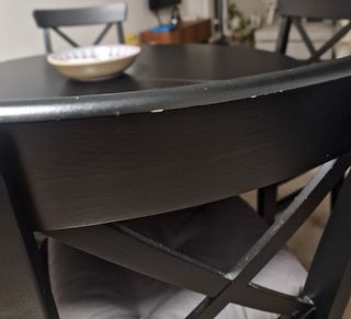 Juego 4 Sillas Ingolf Ikea negro/marrón