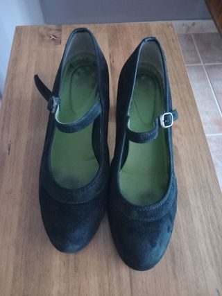 Zapatos Flamenco Profesionales Talla 37 Negros