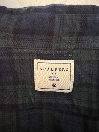 Camisa Scalpers cuadros azul y verde 42