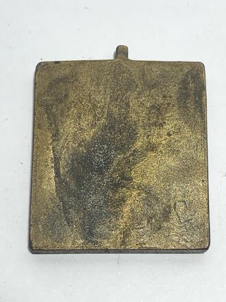 Piccola icona in bronzo con smalti colorati