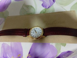 Reloj de Mujer Dorado y Marrón