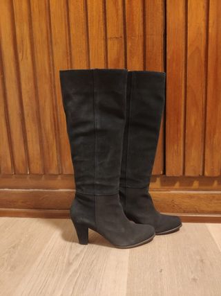 Botas altas serraje navy