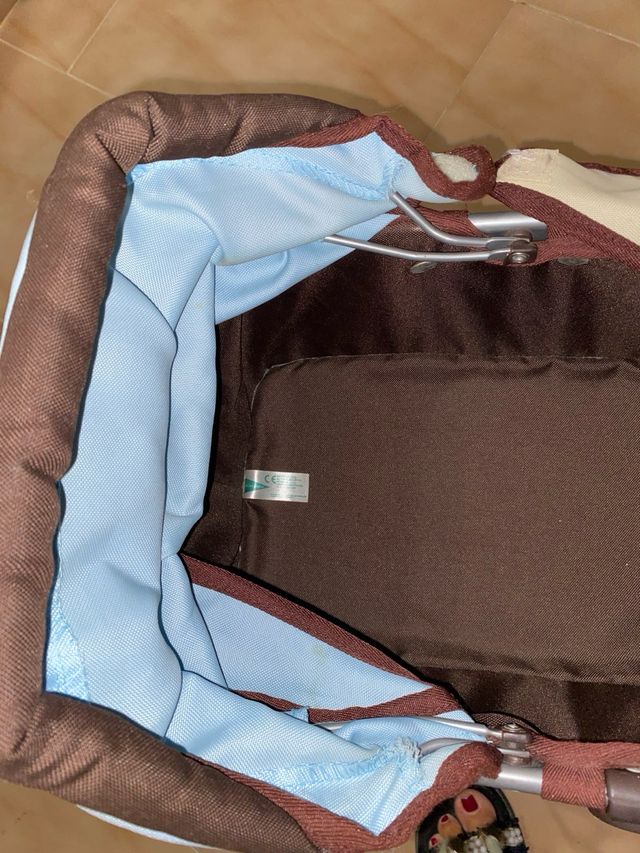 Cochecito de muñecas azul y marrón,El Corte Inglés