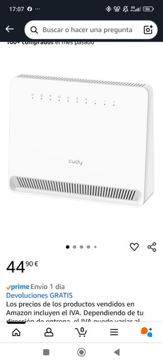 Cudy 4G LTE N300 Router modelo LT400