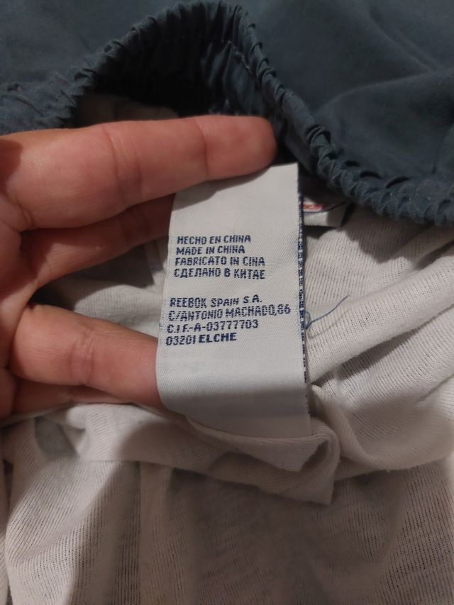 Pantalón Deportivo Reebok Gris Talla XL