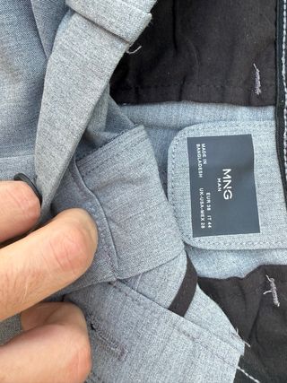 Pantalón de vestir gris marengo sin pinza