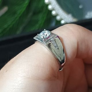 Anillo de moissanita para hombre (unisexo)