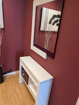 Mueble auxiliar recibidor blanco