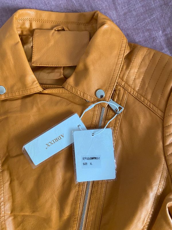 Chaqueta motera mostaza Otoñal L