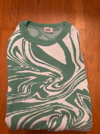 Jersey estampado verde y blanco