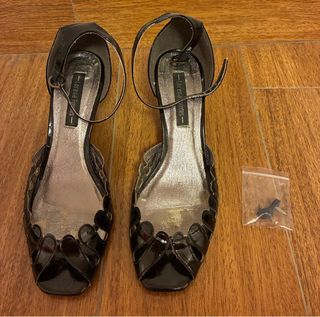 Sandalias tacón Lorena Ferres negras