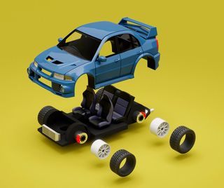 Modellini di auto a fumetti 1/64 e 1/43