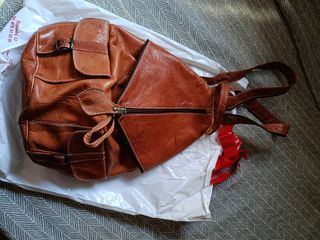 Mochila - bolso cuero