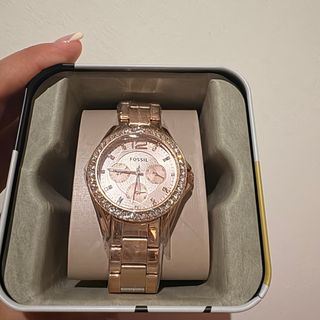 Reloj Fossil Riley Cronógrafo Mujer Oro Rosa nuevo