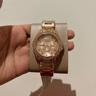 Reloj Fossil Riley Cronógrafo Mujer Oro Rosa nuevo