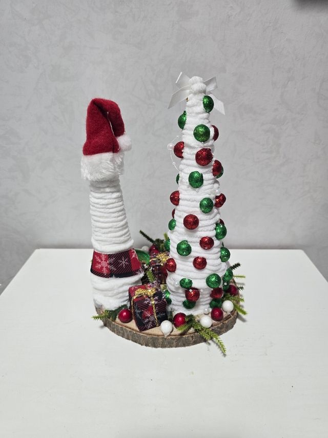 Decorazione natalizia con portacandele