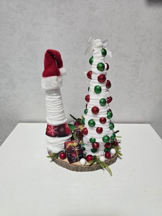 Decorazione natalizia con portacandele