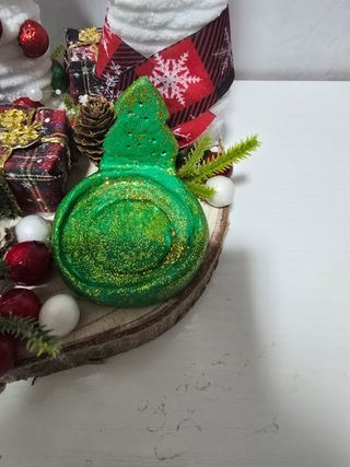 Decorazione natalizia con portacandele