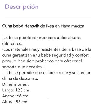 Cuna Ikea Hensvik Blanca