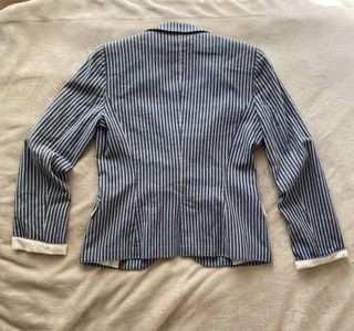 Americana Zara Rayas Azul