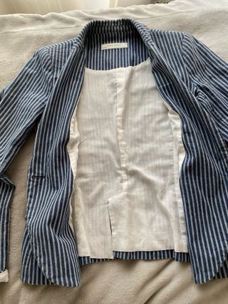 Americana Zara Rayas Azul