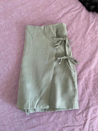 Falda Pantalón Stradivarius Verde Talla M