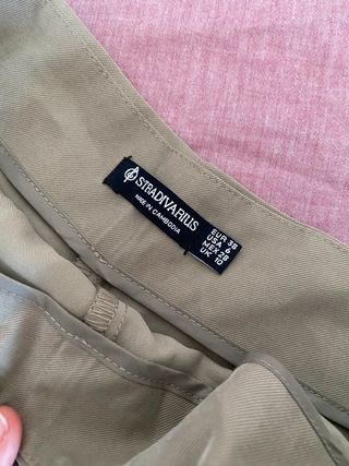 Falda Pantalón Stradivarius Verde Talla M