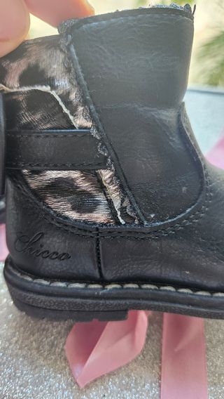 Stivaletti neonata neri chicco