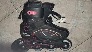 Patines Oxelo negros con detalles rosas