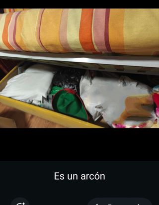 Sofá Cama Beige/Naranja con Arcón