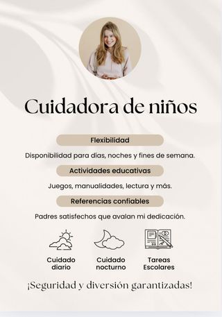 Cuidadora/niñera