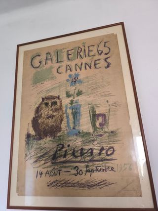 Litografía Original Galerie 65 Cannes Picasso 1956