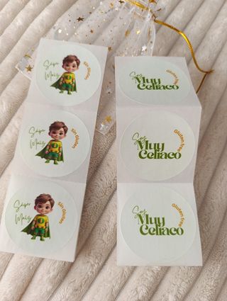 Pack de 20 pegatinas diseño SIN GLUTEN