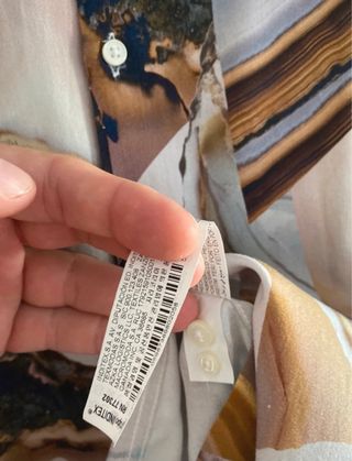 Camisa Zara Manga Larga Estampada Talla XL