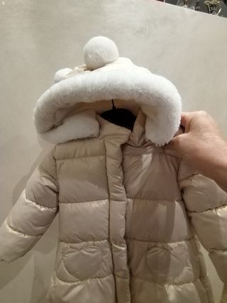 Piumino bimba Prenatal beige con cuoricini