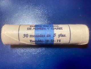 50 monedas de 5 pesetas 1975
