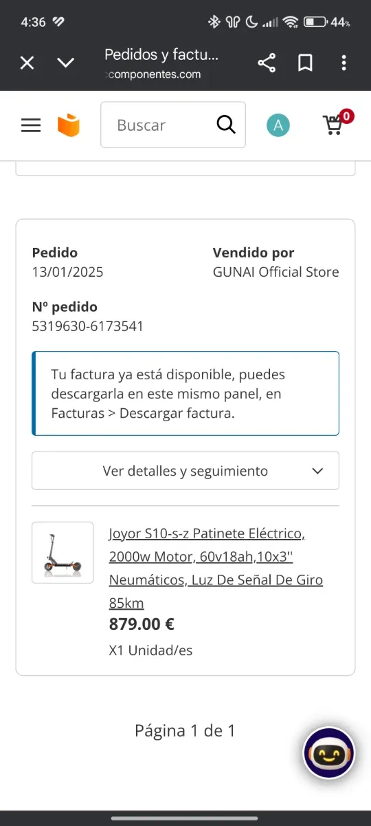 Patinete Eléctrico Joyor S10S-Z Dual Motor 2000W