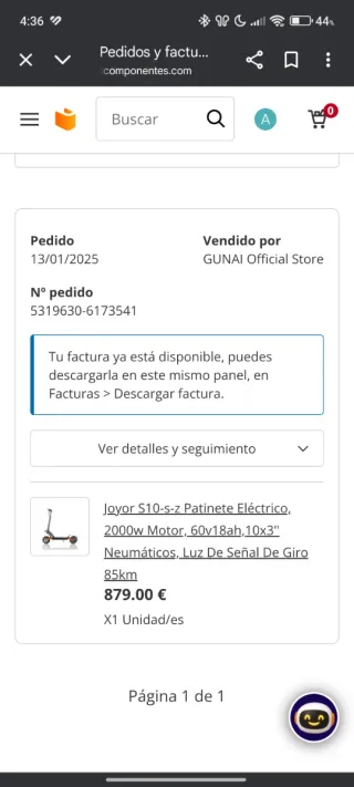 Patinete Eléctrico Joyor S10S-Z Dual Motor 2000W