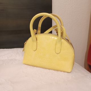 Bolso Mango Amarillo Cocodrilo