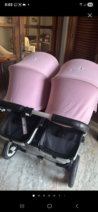 Carrito de bebé gemelar