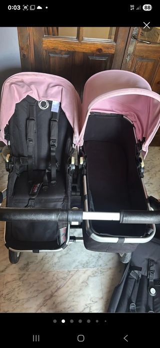 Carrito de bebé gemelar
