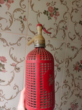 Antiguo Sifón Rojo Gaseosas Fernández 